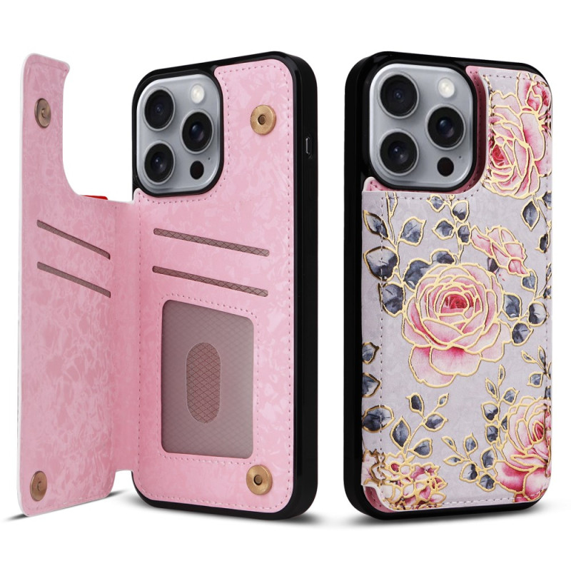 Case iPhone 16 Pro Max RFID Blocking Card Case Floral