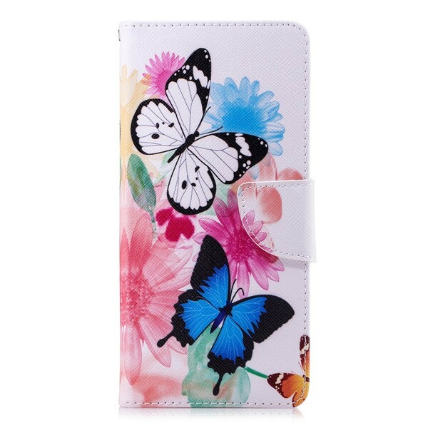 Samsung Galaxy Note 9 Case Painted Butterflies and Flowers