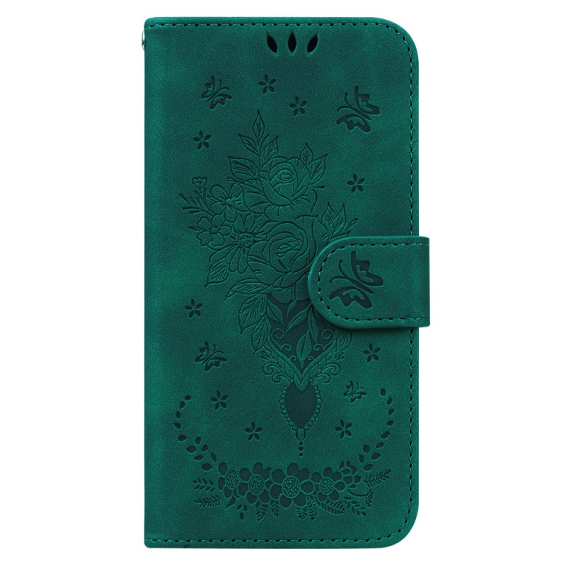 Case Oppo Reno 12F 5G Butterflies and Flowers pattern