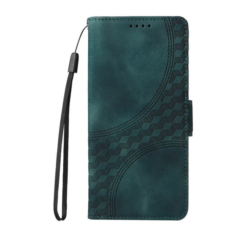 Case Oppo Reno 12F 5G Cubes Pattern with Strap