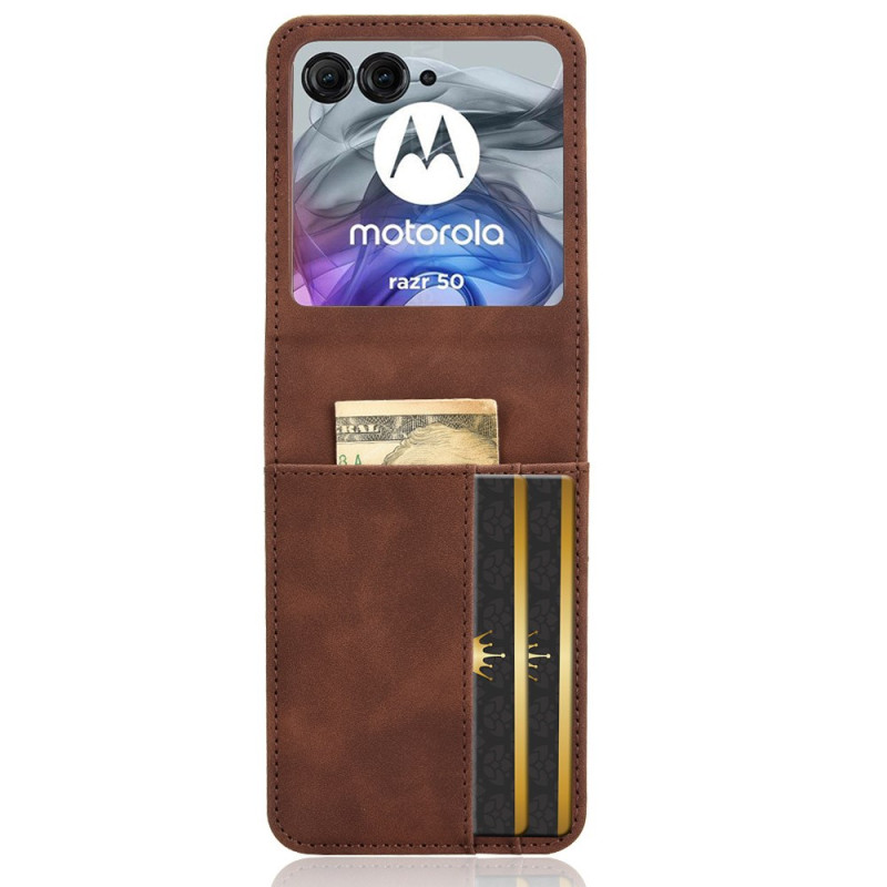 Cover Motorola Razr 50 5G Leatherette Card Case