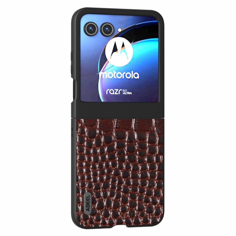 Cover Motorola Razr 50 5G Leather Crocodile Style ABEEL