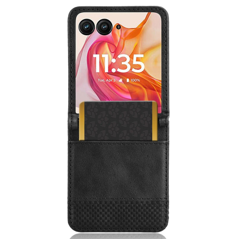Custodia A Portafoglio Pieghevole In Pelle Per Motorola Razr 50, Slot Elastico, Supporto Girevole A 360°, Cinturino Da Polso Rimovibile E Cordino Regolabile Per Donna (oro Rosa