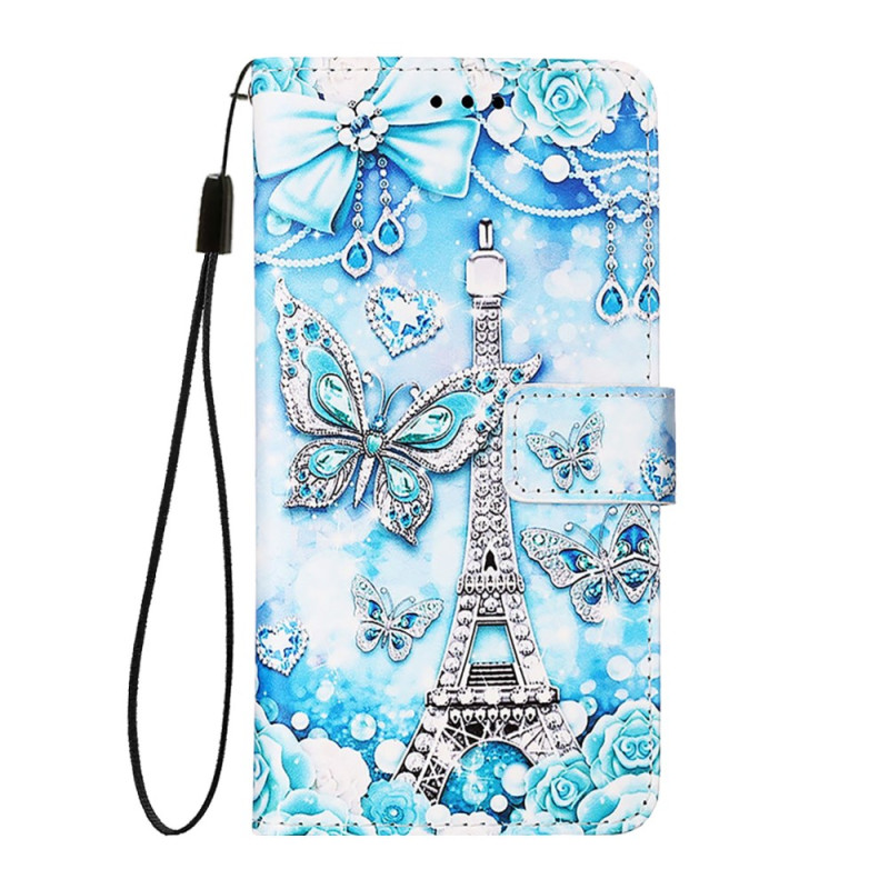 Nothing Phone (2a) Plus / Phone (2a) Eiffel Tower and Butterflies Lanyard Case