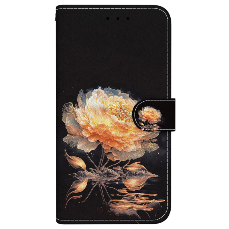 Samsung Galaxy S24 FE Gold Peony Strap Case