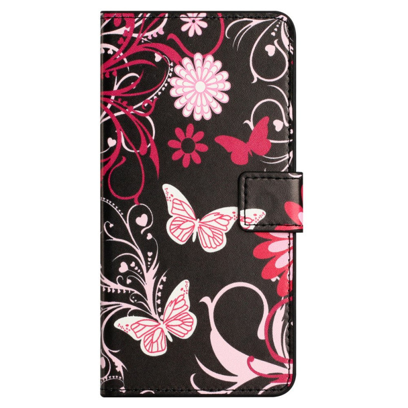 Samsung Galaxy S24 FE Case Butterflies on Black Background