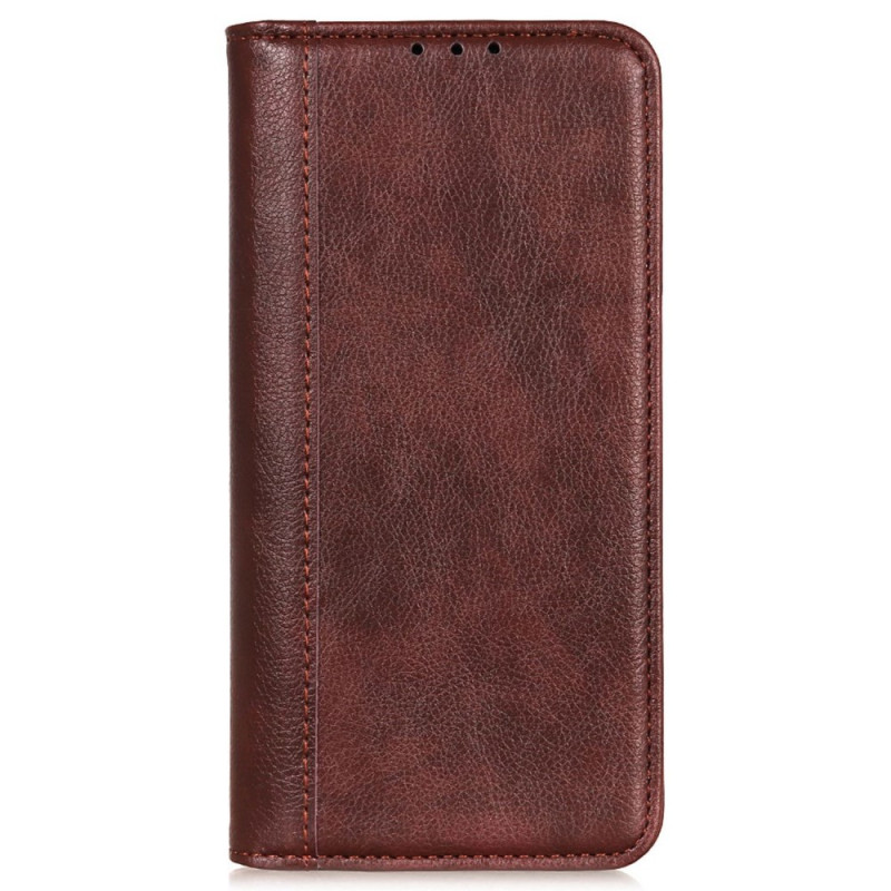 Flip Cover Samsung Galaxy S24 FE Split Leather Lychee Texture