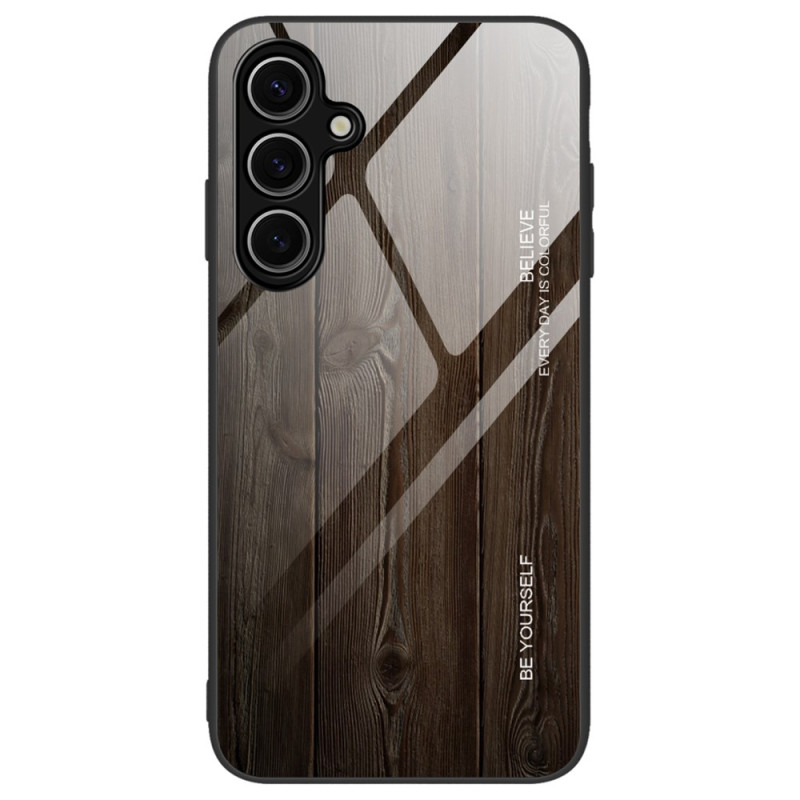 Samsung Galaxy S24 FE Wood Effect Tempered Glass Case