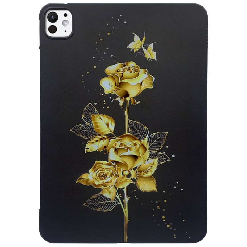 iPad Pro 13 (2024) Gold Roses Case