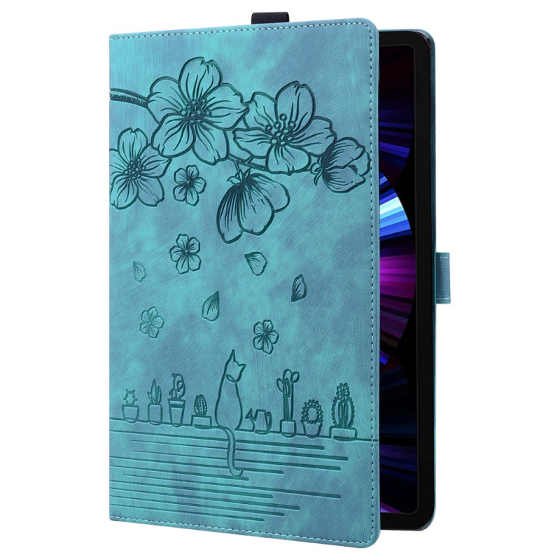 Flip Cover iPad Air 13 (2024) / iPad Pro 12.9 (2021) / (2020) Cats and Flowers