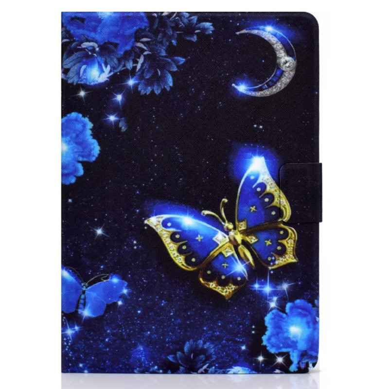 iPad Pro 11 (2024) Blue and Gold Butterfly Case