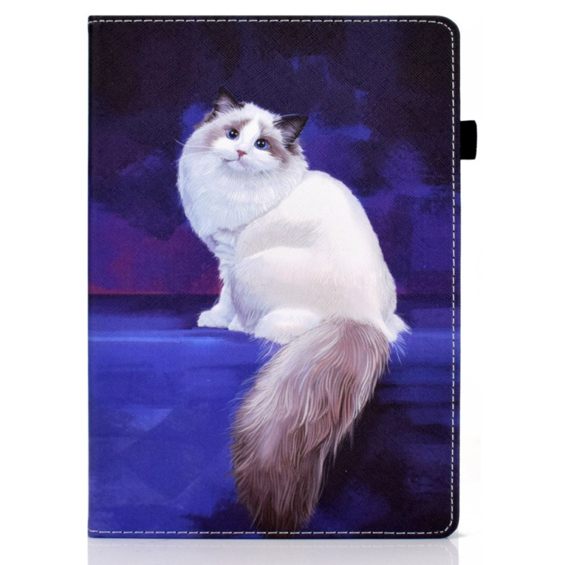 iPad Pro 11 (2024) Case White Cat Elastic Band