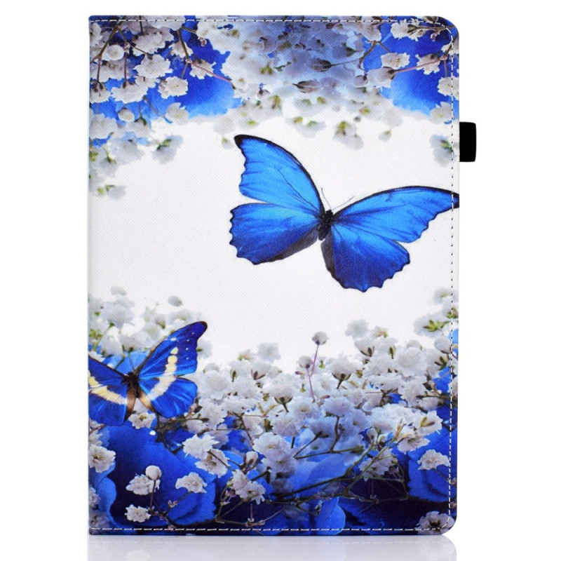 iPad Pro 11 (2024) Case Elastic Band Blue Butterflies