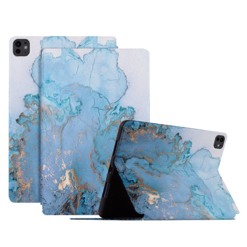 iPad Pro 11 (2024) Blue and Gold Marble Case