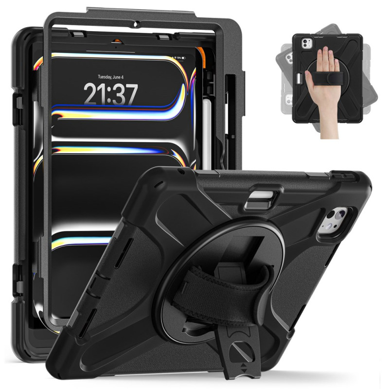 iPad Pro 11 (2024) Hard Case with 360° Rotating Strap