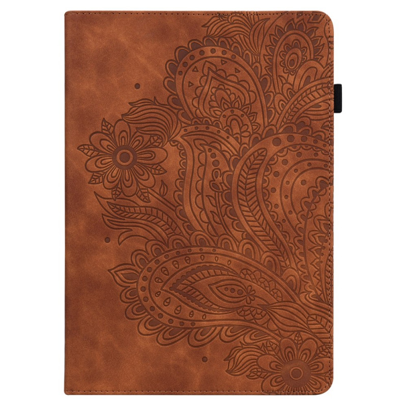 Case iPad Pro 11 (2024) Suede Effect Mandala Flower