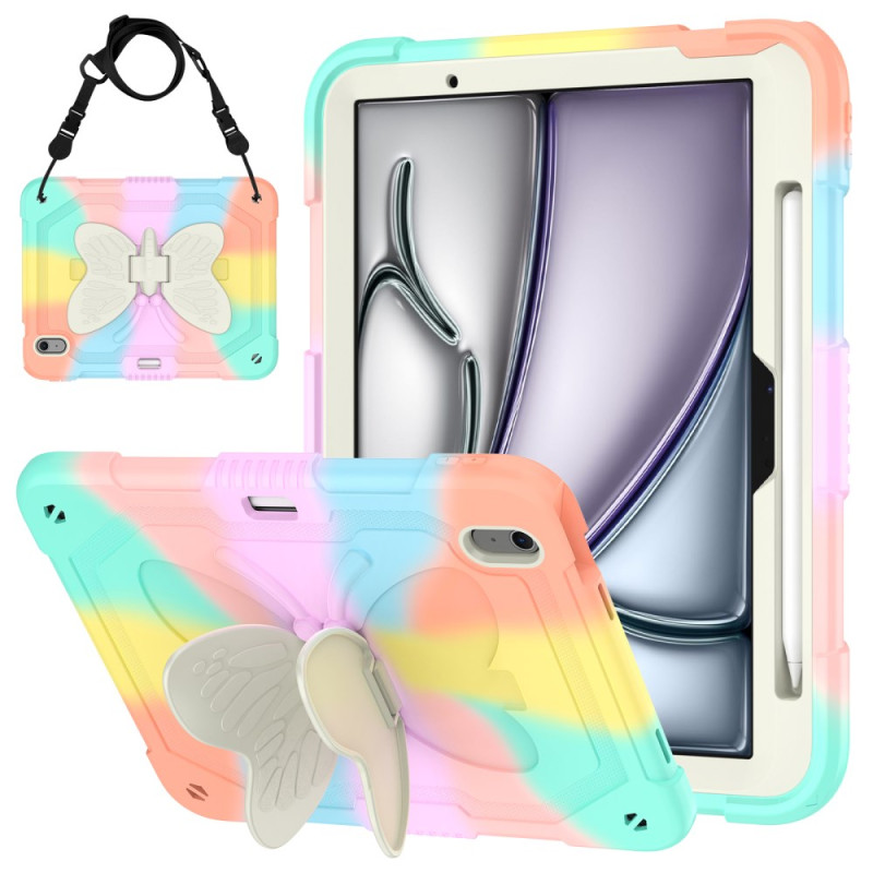 iPad Air 11 (2025) (2024) Case Butterfly Support and Shoulder Strap