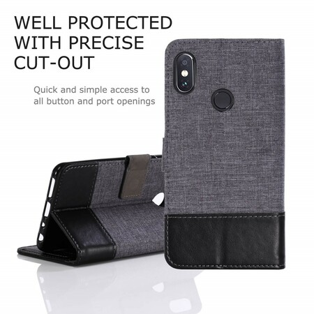 Xiaomi Redmi Note 5 Case Muxma Fabric and Leather Effect