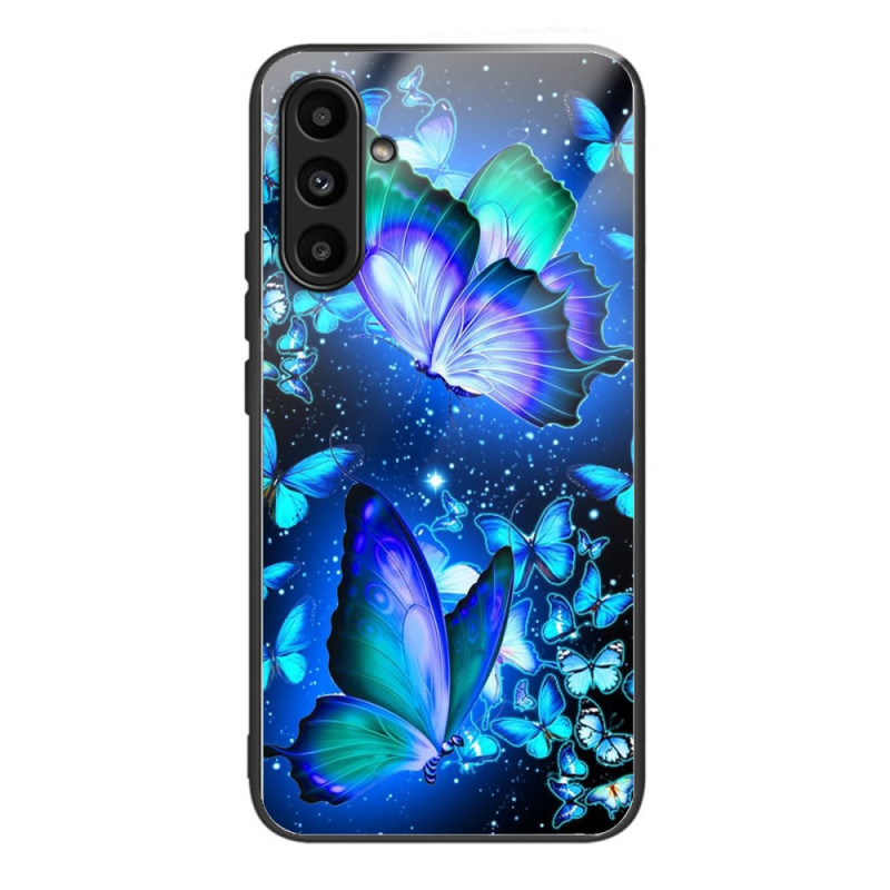 Samsung Galaxy A24 4G Tempered Glass Case Blue Butterflies