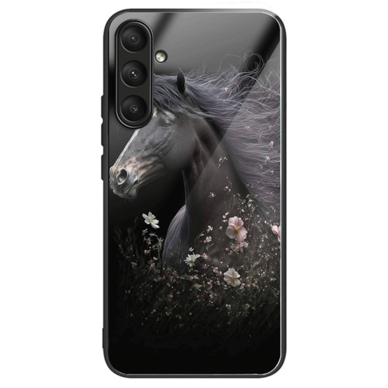 Samsung Galaxy A24 4G Toughened Glass Horse and Flower Case