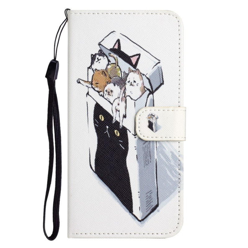 Cover Nokia C32 Cats with Lanyard