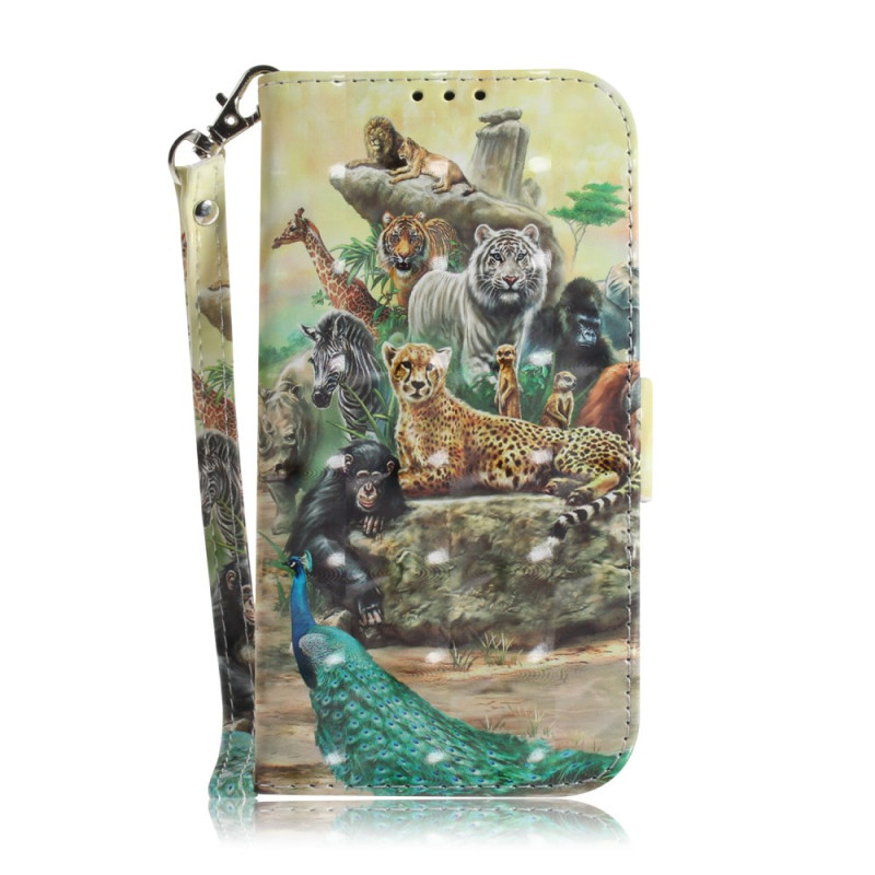 Nokia Case C32 Safari Animals with Strap