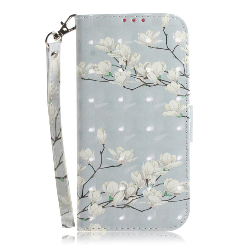 Nokia Case C32 Magnolias with Lanyard