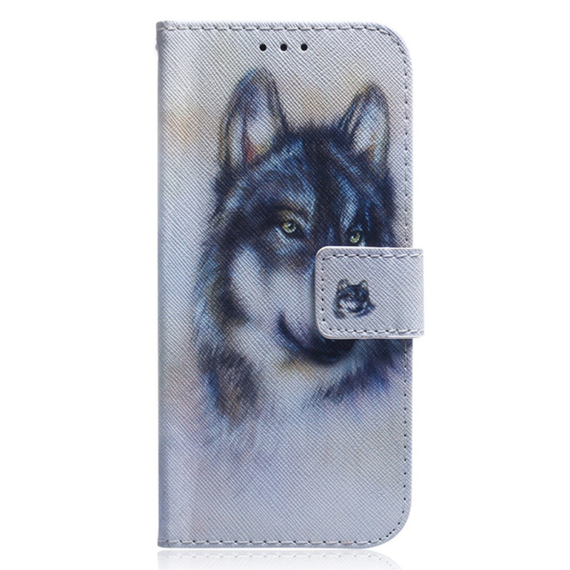 Nokia C32 Watercolour Wolf Case