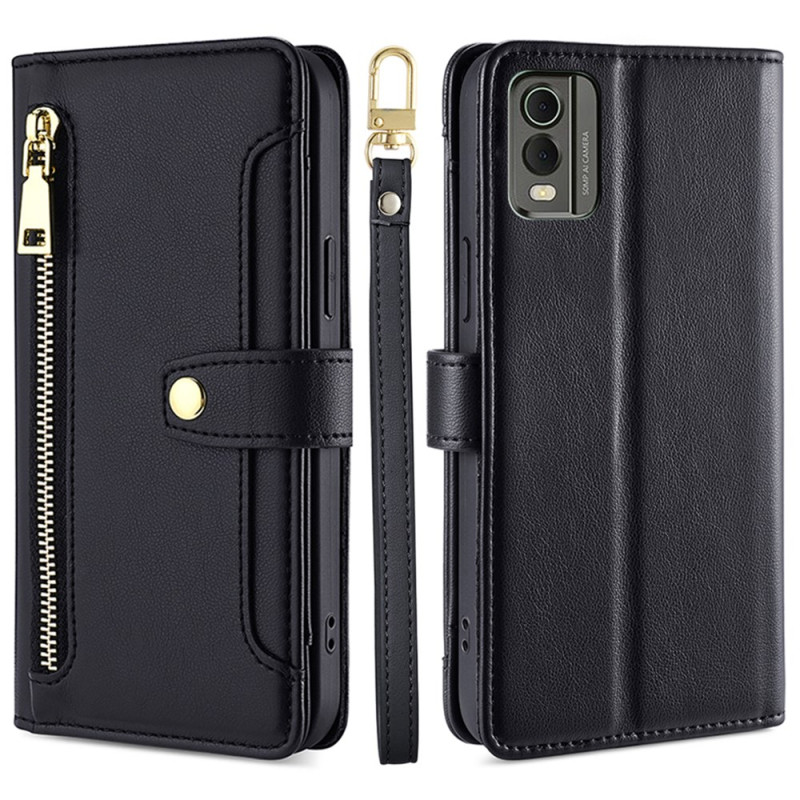 Nokia C32 Wallet with Strap and Shoulder Strap