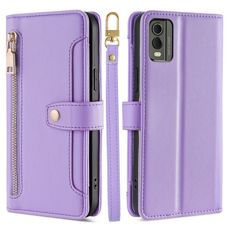 Nokia C32 Wallet with Strap and Shoulder Strap