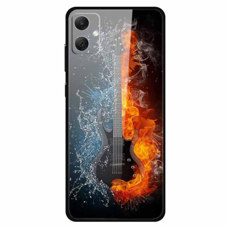 Samsung Galaxy A05 Tempered Glass Guitar Cover Ice and Fire