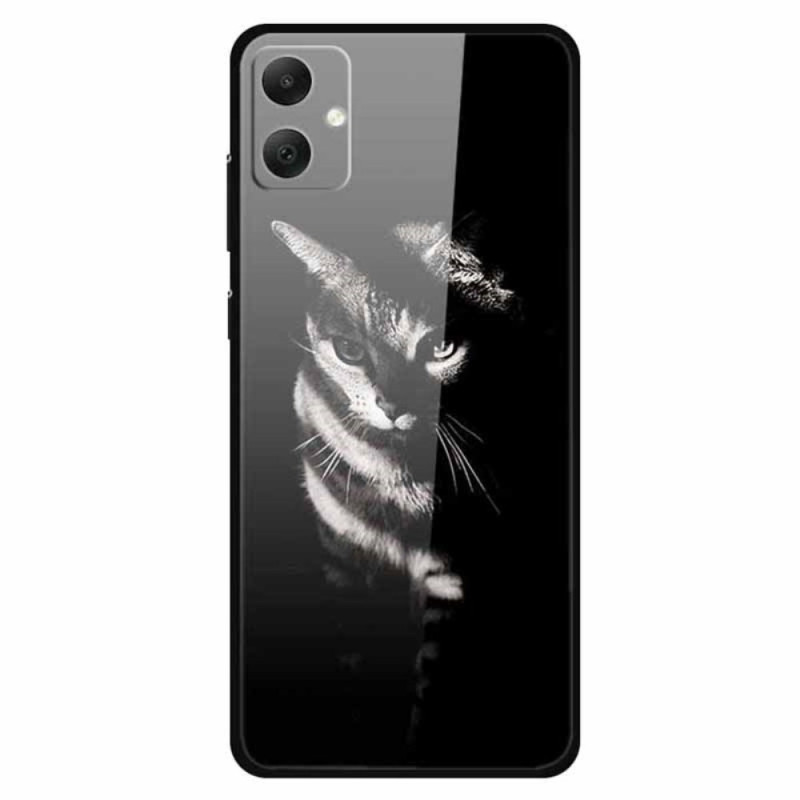 Samsung Galaxy A05 Tempered Glass Case Shadow Cat