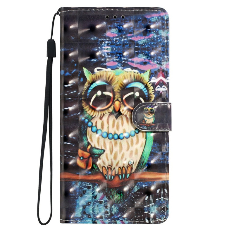 Housse Xiaomi Redmi 14C Hibou à Lanière