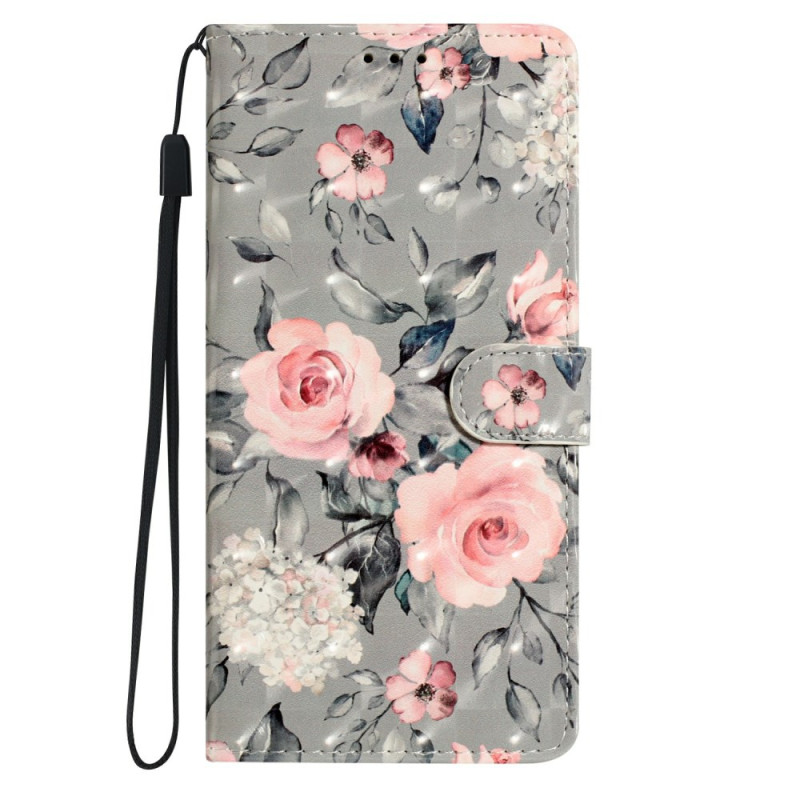 Housse Xiaomi Redmi 14C Fleurs à Lanière