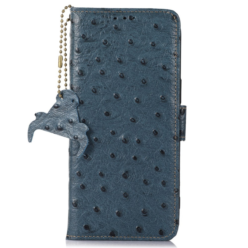 Motorola Edge 50 Case RFID Blocking and Ostrich Texture