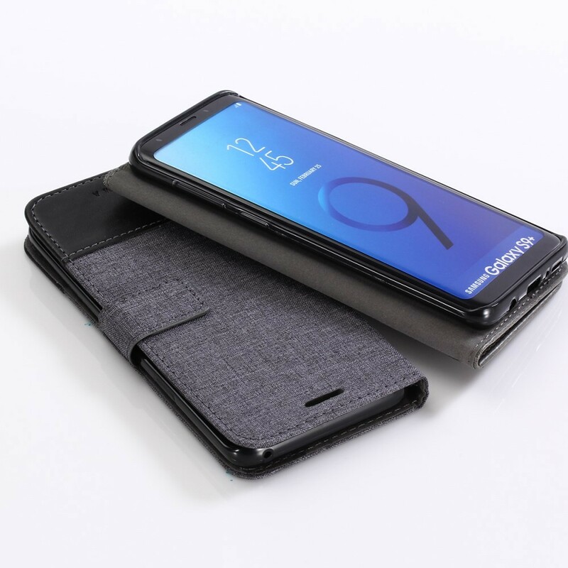 Samsung Galaxy S9 Plus Case Muxma Fabric and Leather Effect