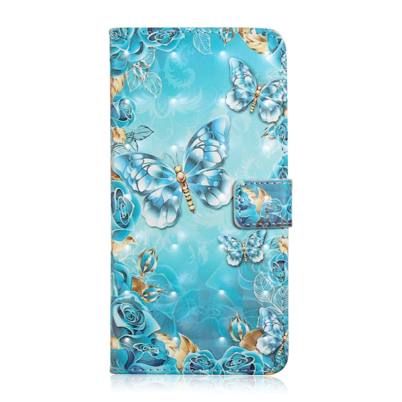 Samsung Galaxy A16 4G / 5G Case Blue Butterflies and Diamonds