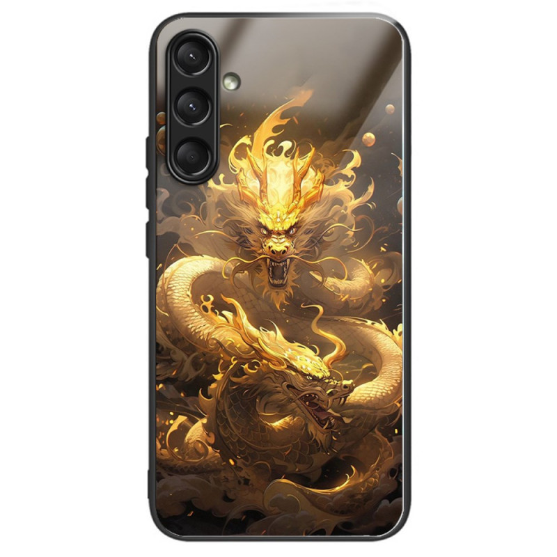 Samsung Galaxy A16 4G / 5G Gold Dragon Tempered Glass Case