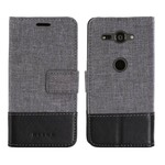 Sony Xperia XZ2 Compact Case Muxma Fabric and Leather Effect