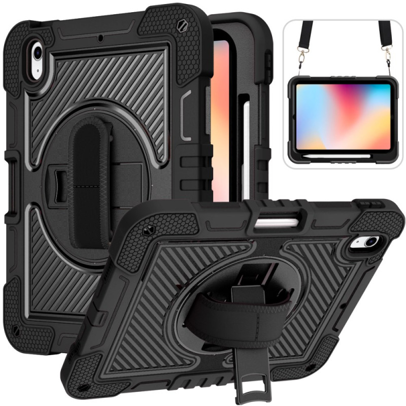 iPad 10.9 (2022) Two-tone Case Stand and Shoulder Strap