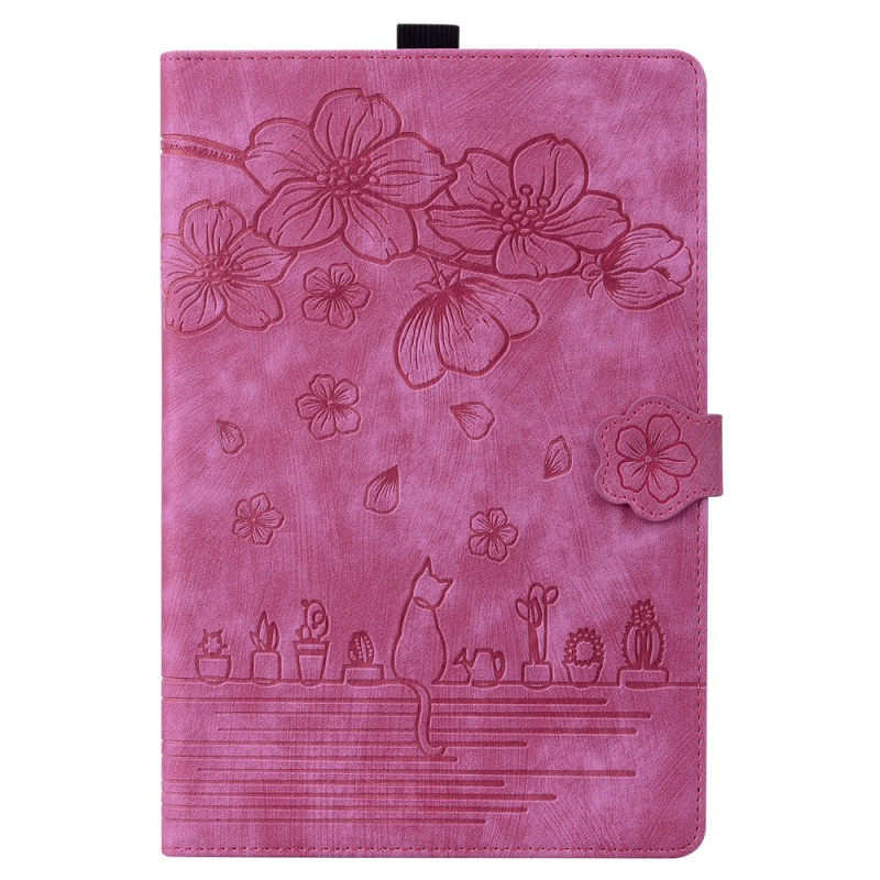 Xiaomi Redmi Pad SE 8.7 4G Case Cherry Blossom and Cat