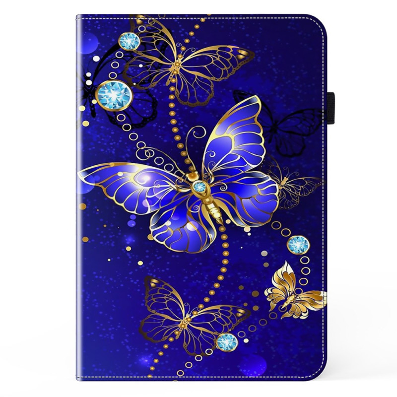 Xiaomi Redmi Pad SE 8.7 4G Case Blue and Gold Butterflies