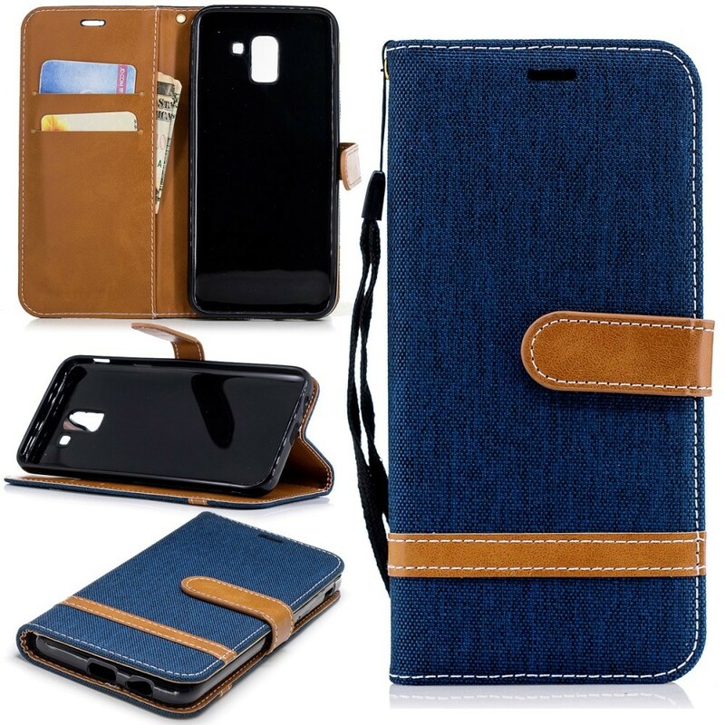 Samsung Galaxy J6 Case Fabric and Leather Effect