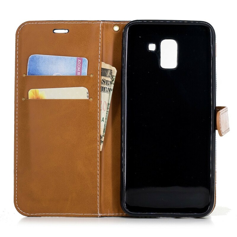 Samsung Galaxy J6 Case Fabric and Leather Effect