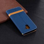 Samsung Galaxy J6 Case Fabric and Leather Effect