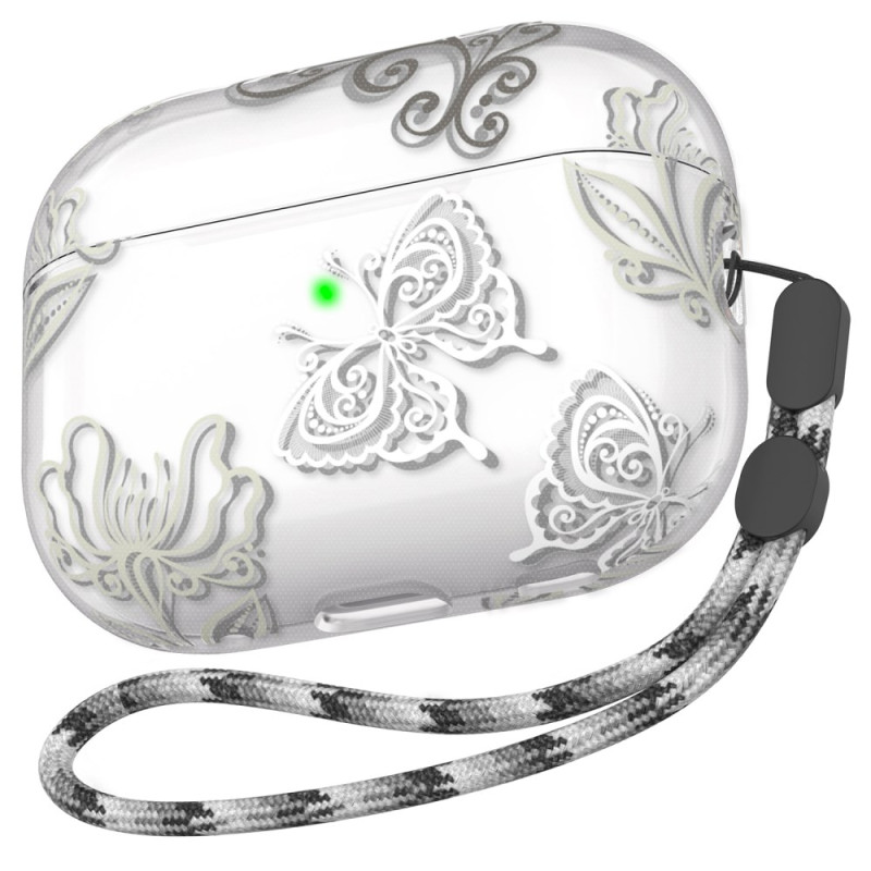 Case AirPods Pro 2 Butterflies Lace Strap