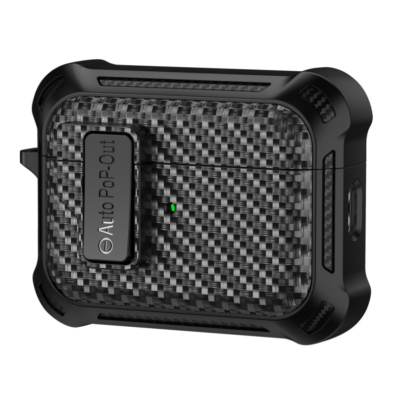 AirPods Pro 2 Carbon Fibre Texture Case and Carabiner