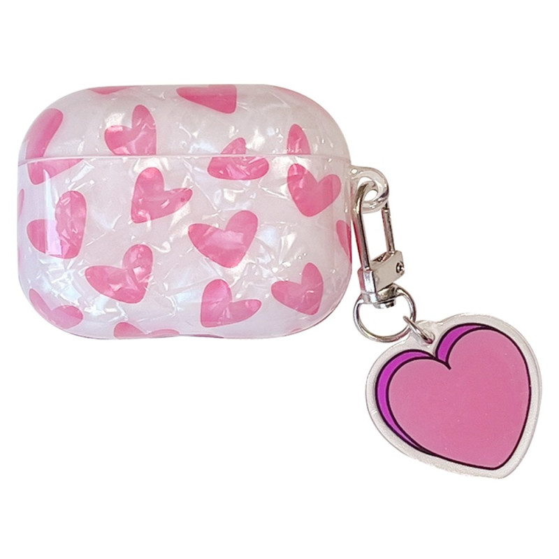 AirPods Pro Case Hearts and Carabiner Decoration