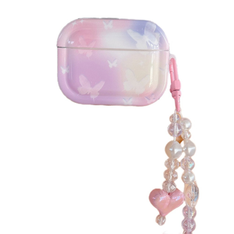 AirPods Pro Case Butterflies with Hearts Pendant