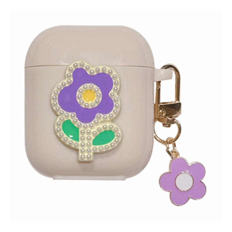 Case AirPods 2 / 1 Fleurette with Pendant